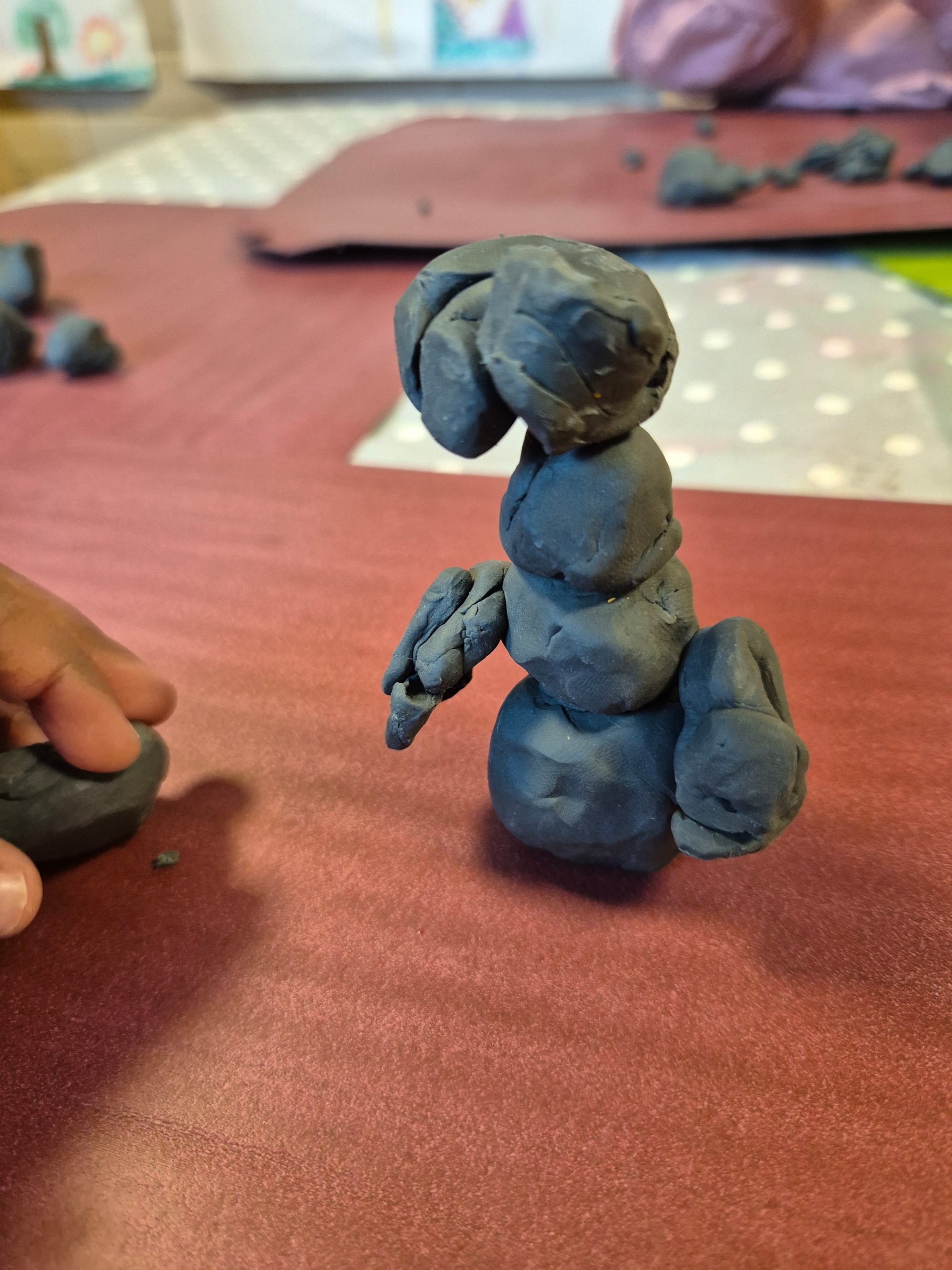 Schneemänner kneten