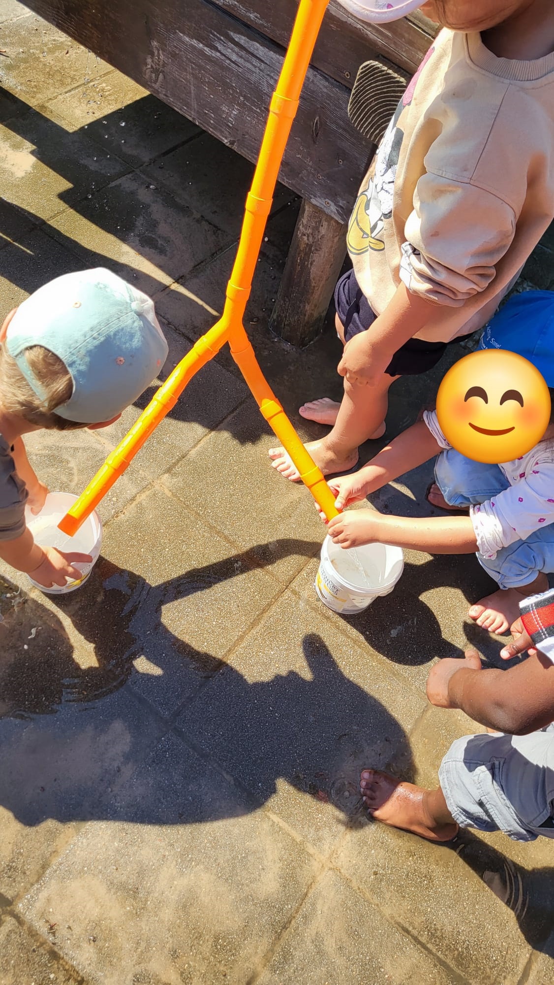 Wasserbahn im Sandkasten